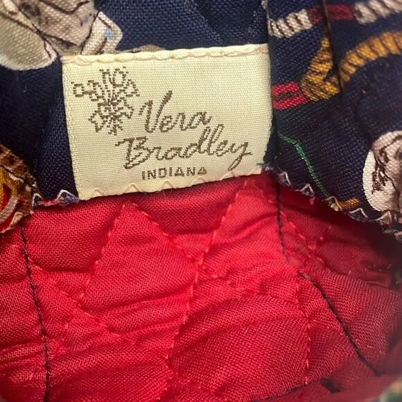 RARE 90s Vera Bradley Spring 1994 Regatta Print Quilted Coin Purse - Picture 6 of 8